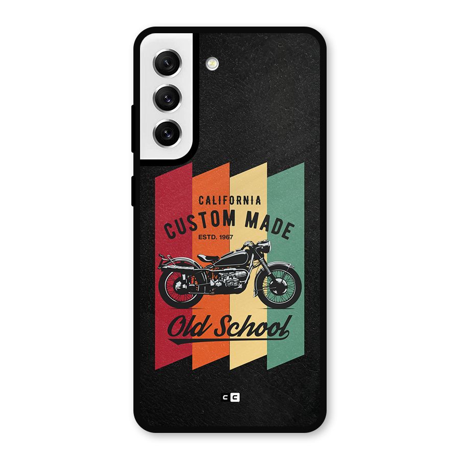 Old School Bike Metal Back Case for Galaxy S21 FE 5G
