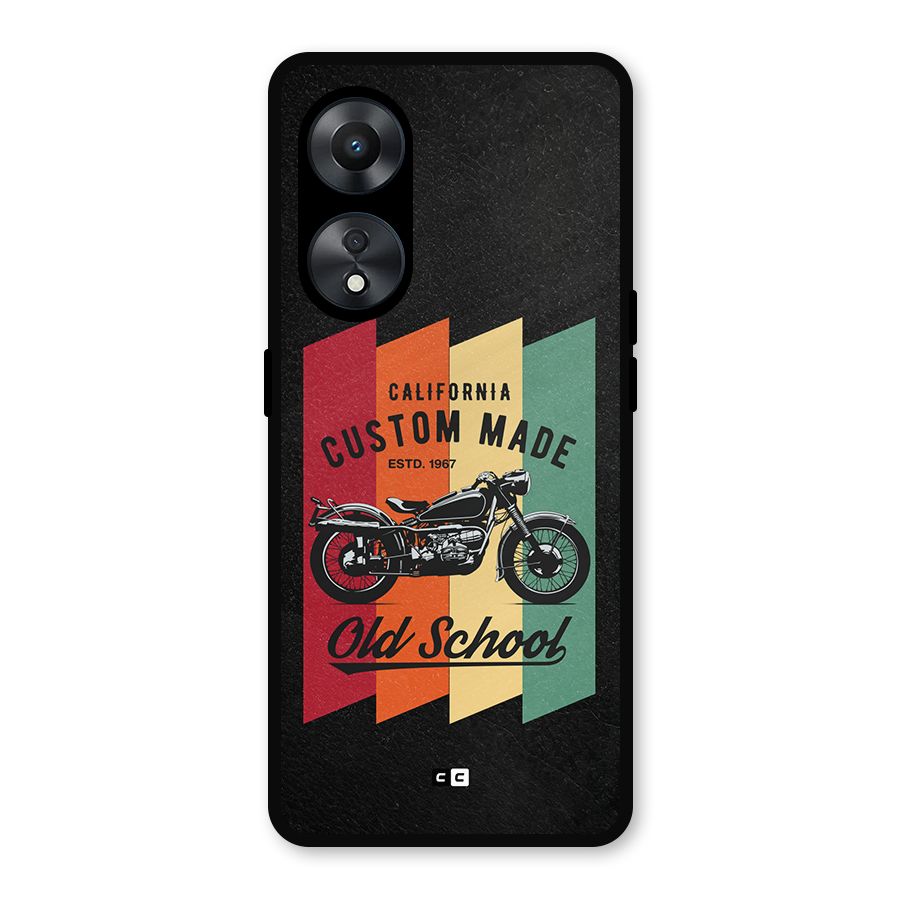 Old School Bike Metal Back Case for Oppo A78