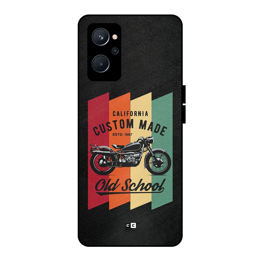 Old School Bike Metal Back Case for Realme 9i 5G