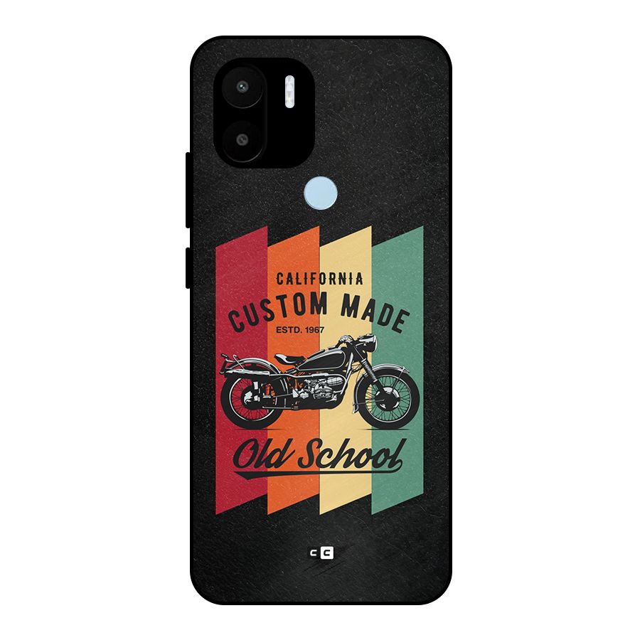Old School Bike Metal Back Case for Redmi A1 Plus