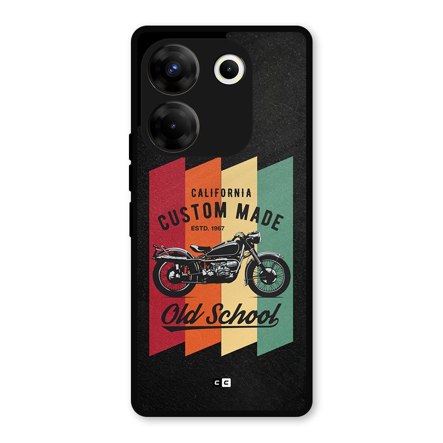 Old School Bike Metal Back Case for Tecno Camon 20