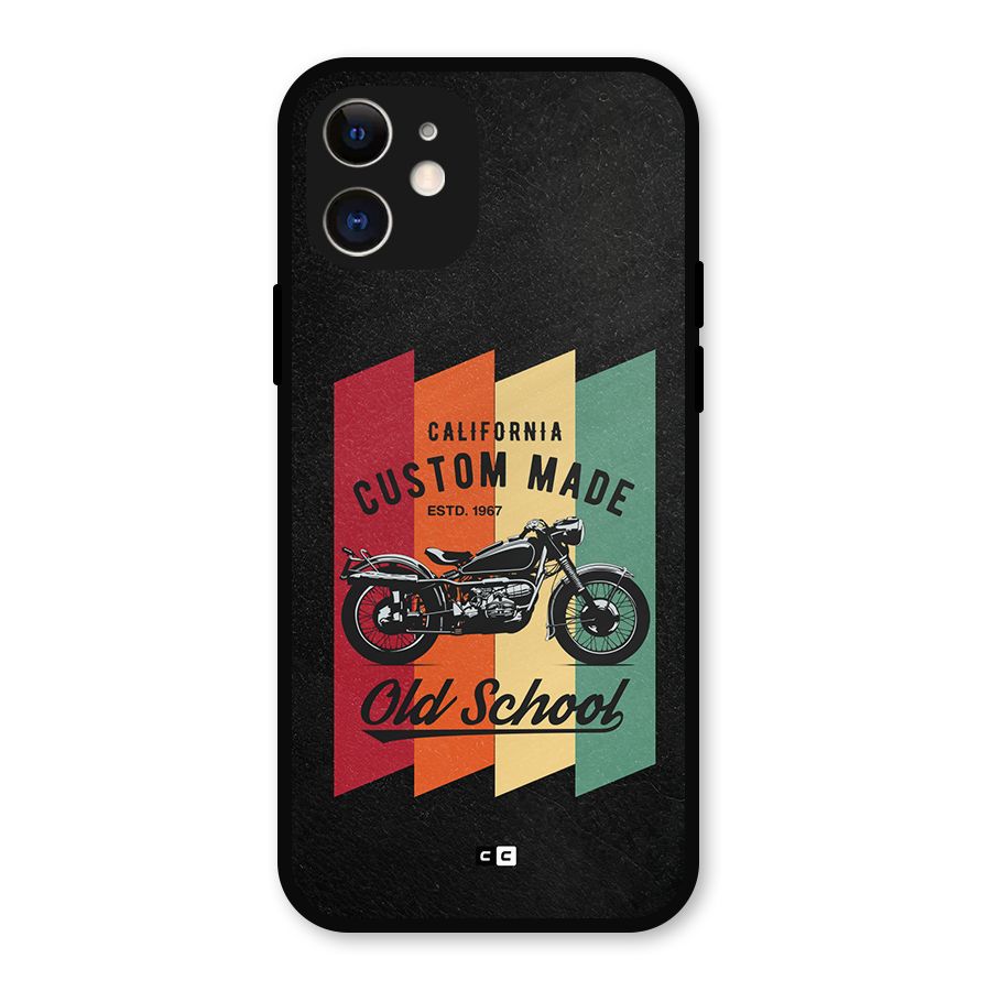 Old School Bike Metal Back Case for iPhone 12
