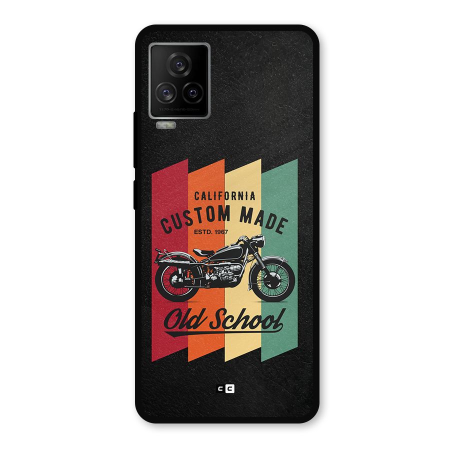 Old School Bike Metal Back Case for iQOO 7 Legend 5G