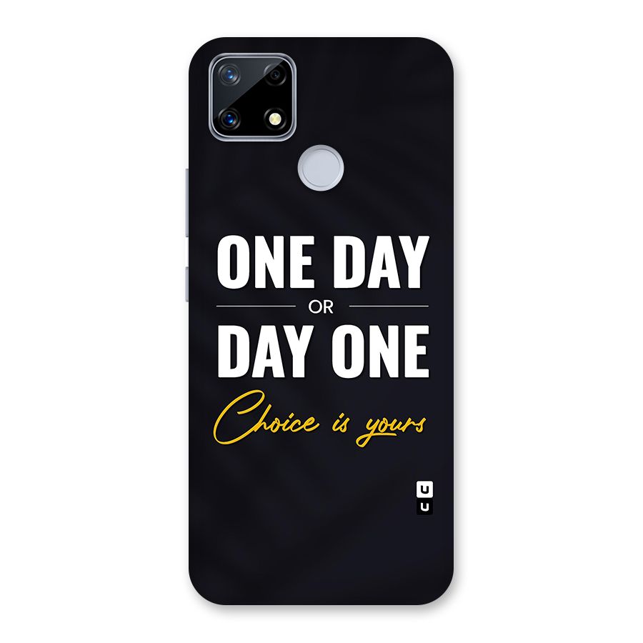 One Day or Day One Glass Back Case for Realme Narzo 20