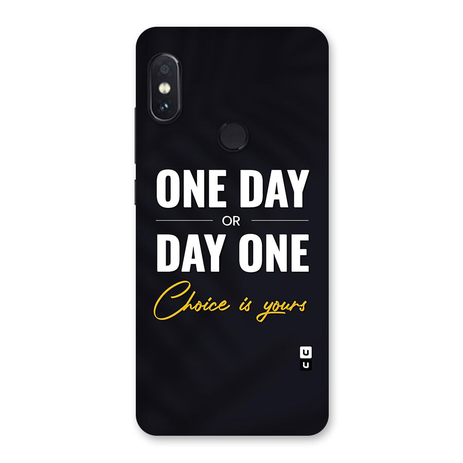One Day or Day One Glass Back Case for Redmi Note 5 Pro
