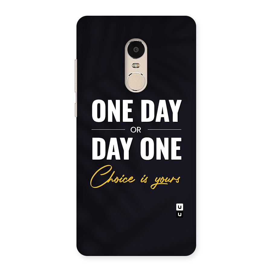 One Day or Day One Back Case for Xiaomi Redmi Note 4