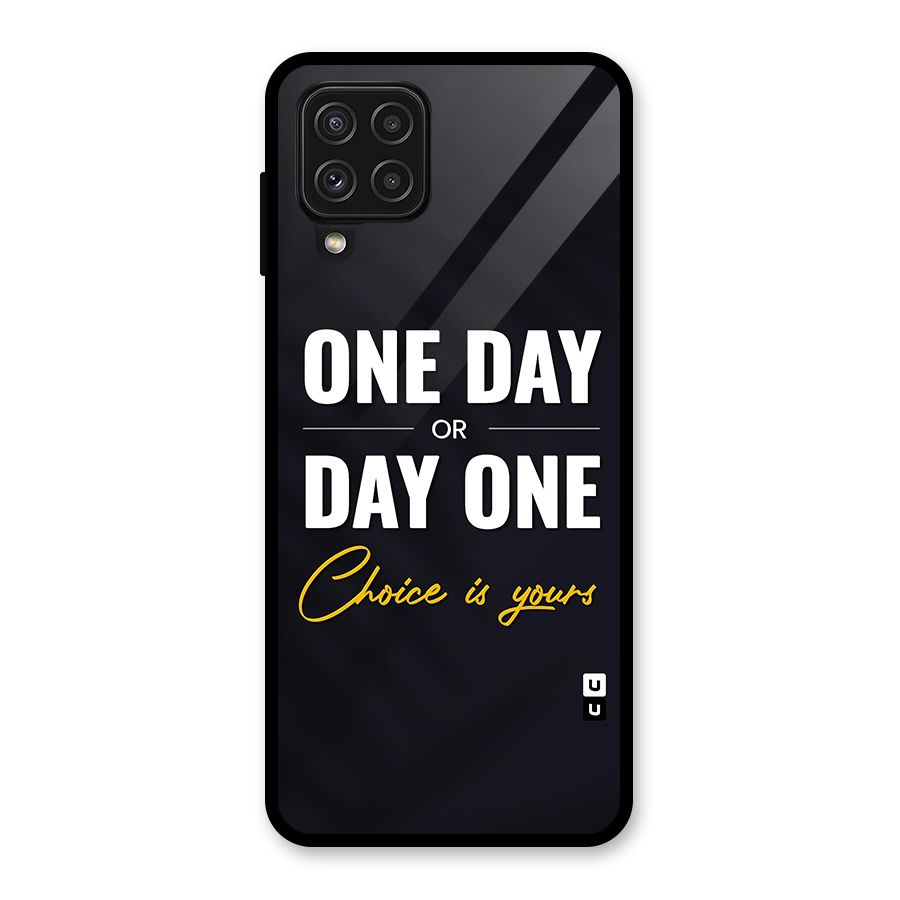 One Day or Day One Glass Back Case for Galaxy A22 4G