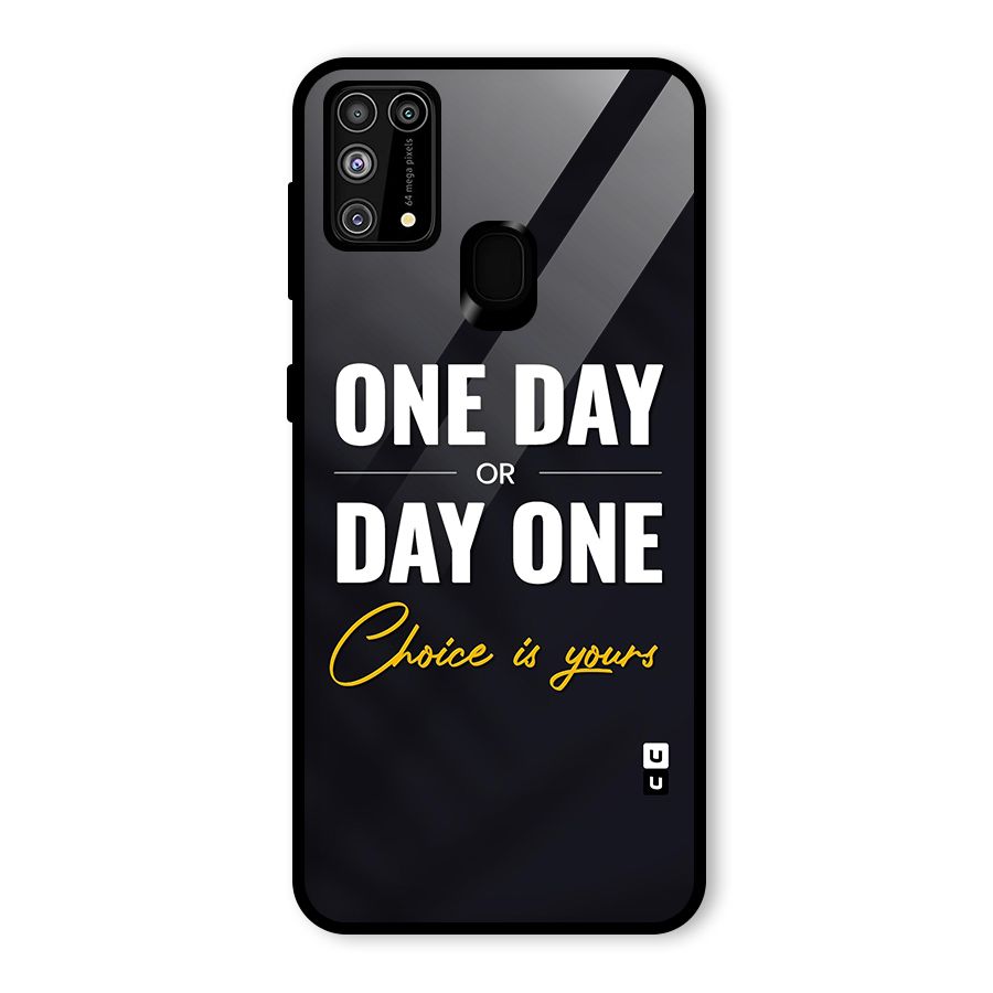 One Day or Day One Glass Back Case for Galaxy F41