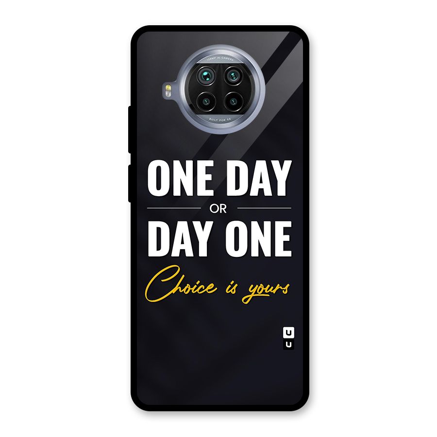 One Day or Day One Glass Back Case for Mi 10i