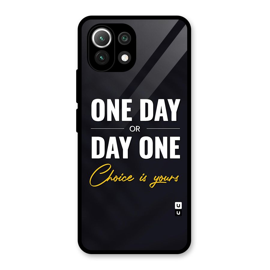 One Day or Day One Glass Back Case for Mi 11 Lite NE 5G