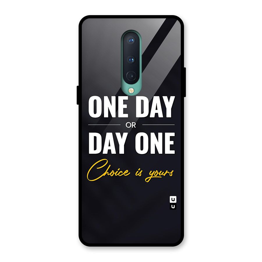 One Day or Day One Glass Back Case for OnePlus 8