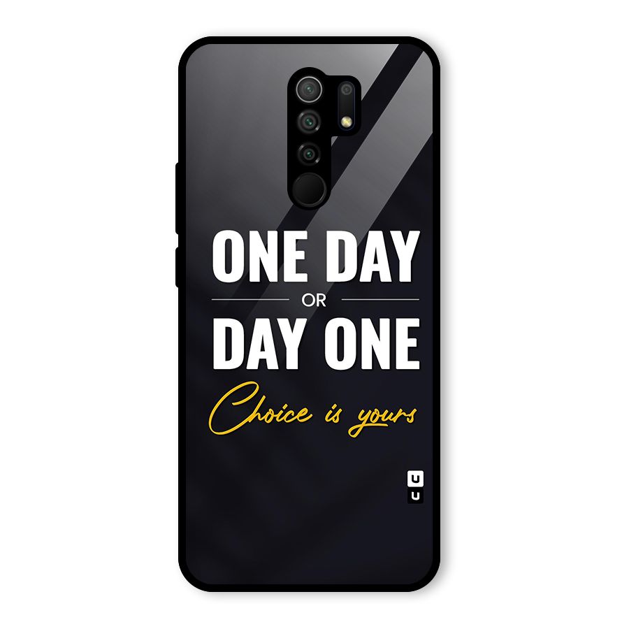 One Day or Day One Glass Back Case for Poco M2