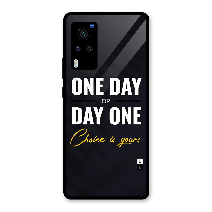 One Day or Day One Glass Back Case for Vivo X60 Pro