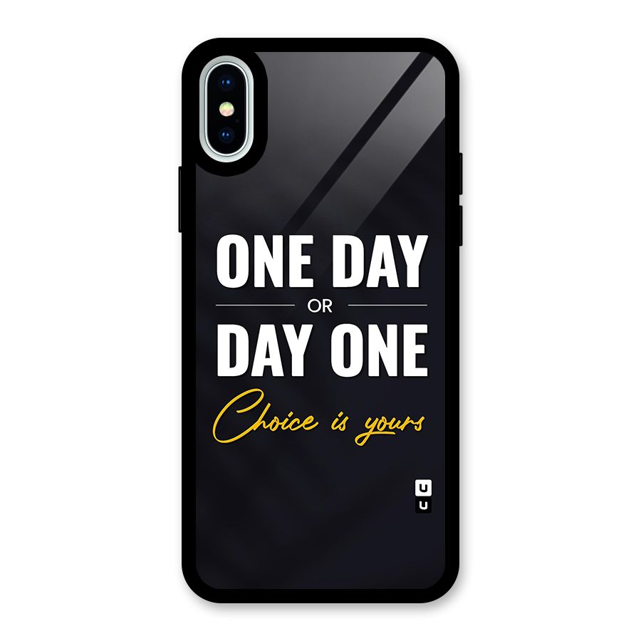 One Day or Day One Glass Back Case for iPhone X