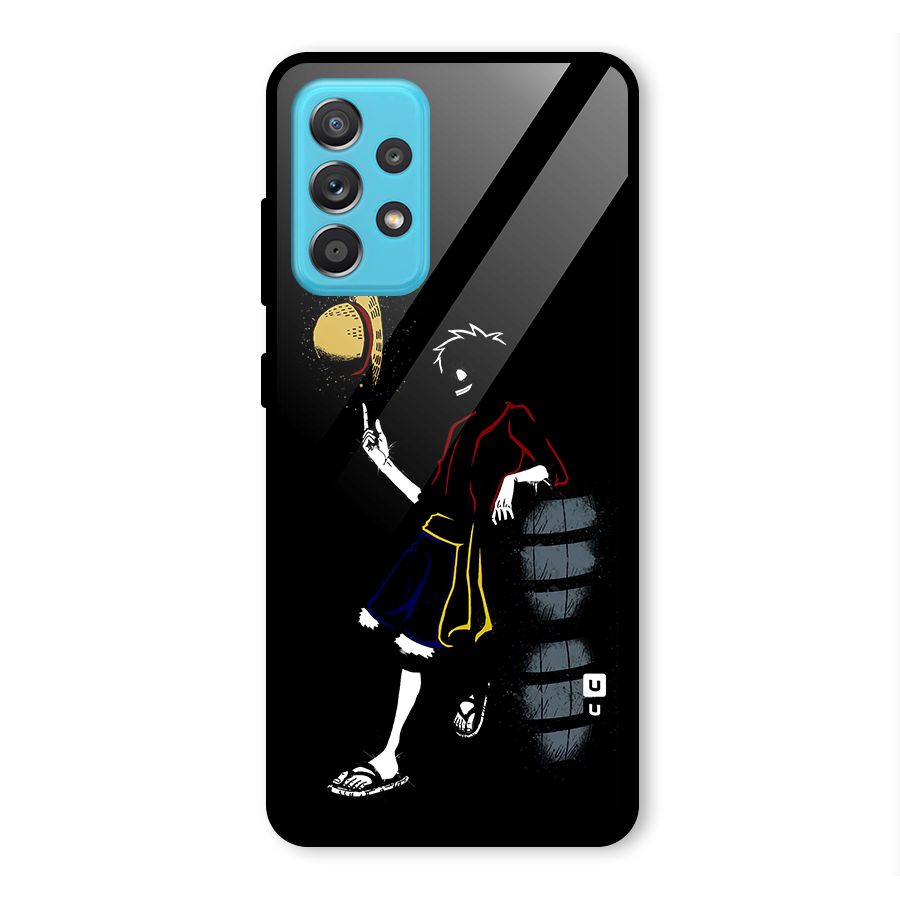 One Piece Luffy Style Glass Back Case for Galaxy A52s 5G