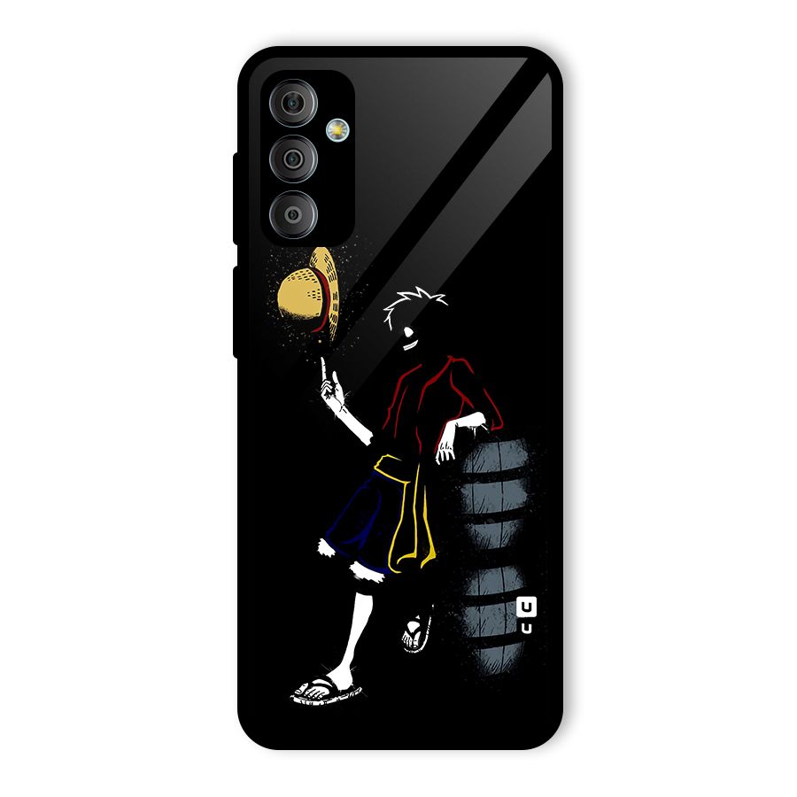 One Piece Luffy Style Glass Back Case for Galaxy F23
