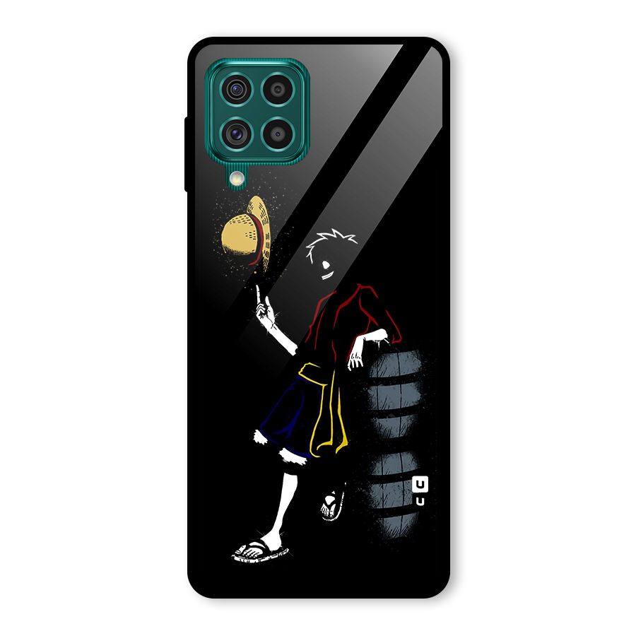 One Piece Luffy Style Glass Back Case for Galaxy F62