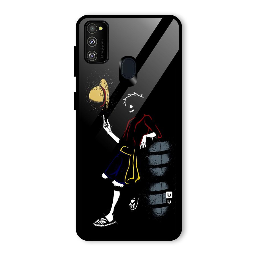 One Piece Luffy Style Glass Back Case for Galaxy M30s