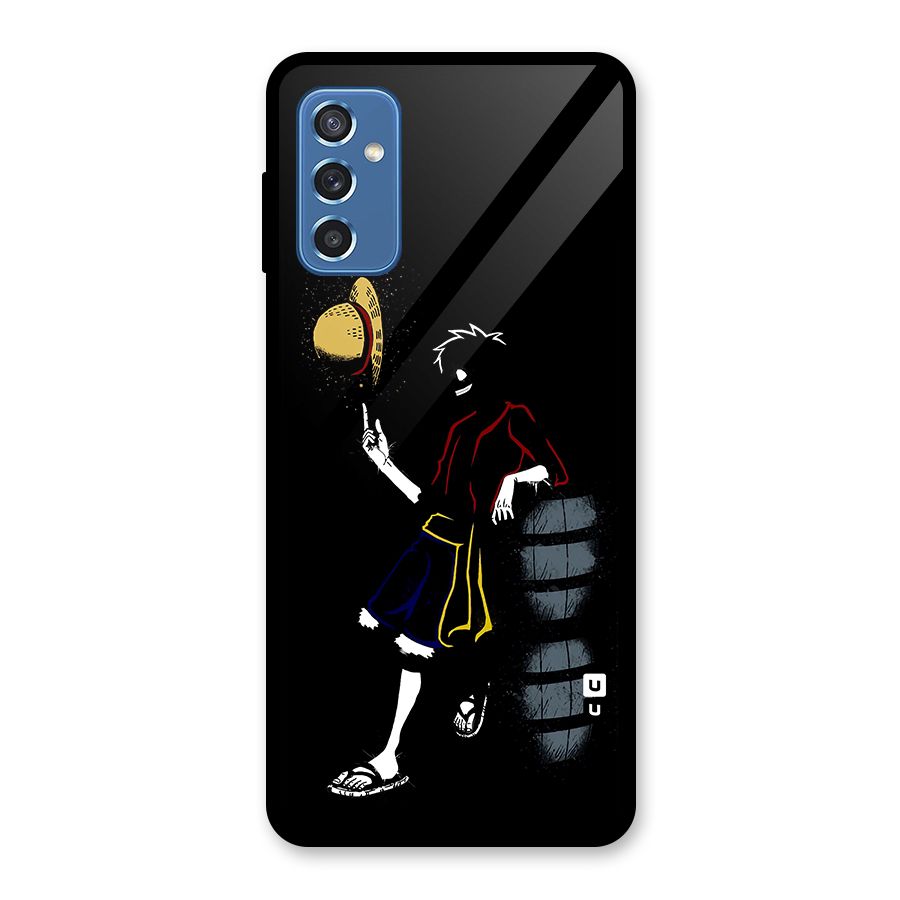 One Piece Luffy Style Glass Back Case for Galaxy M52 5G