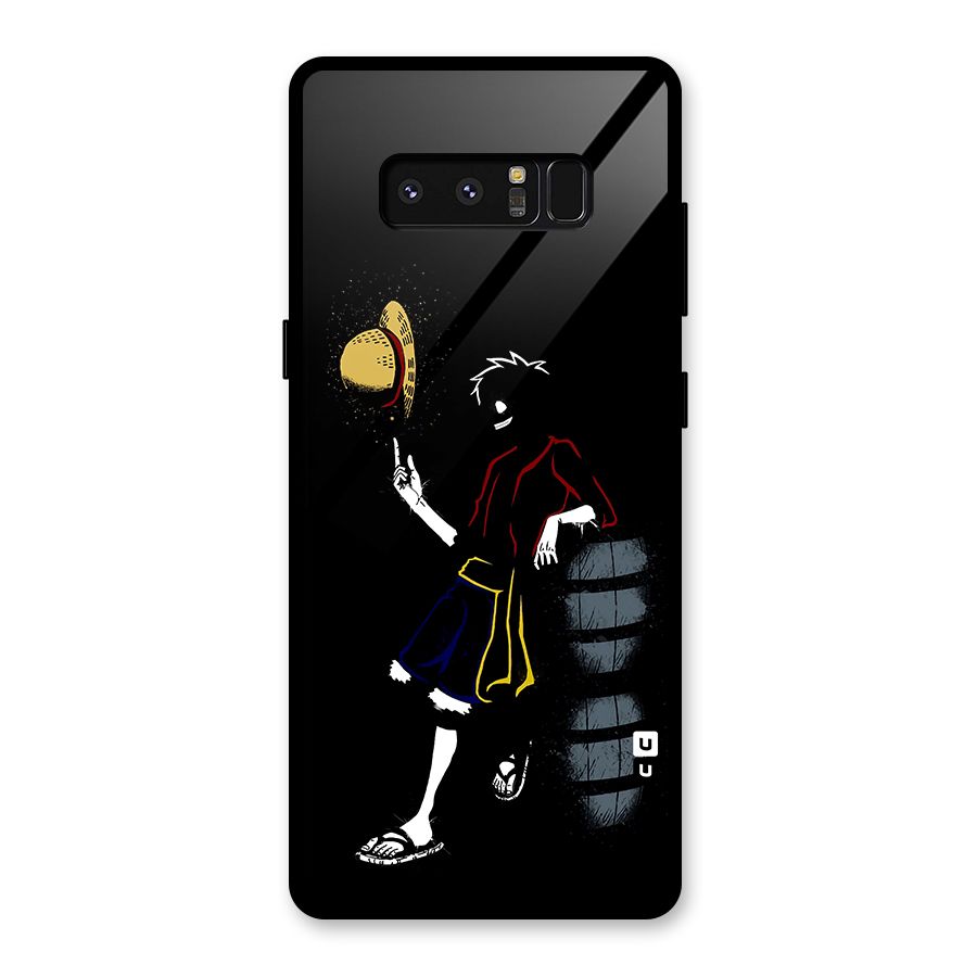 One Piece Luffy Style Glass Back Case for Galaxy Note 8