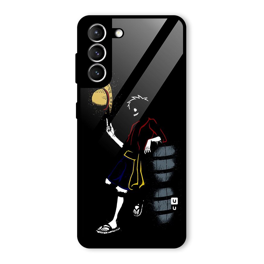 One Piece Luffy Style Glass Back Case for Galaxy S21 5G