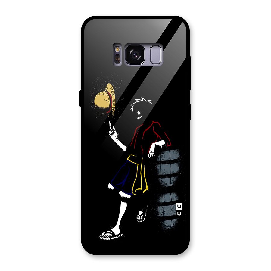One Piece Luffy Style Glass Back Case for Galaxy S8