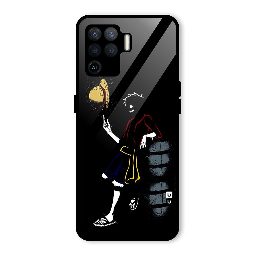 One Piece Luffy Style Glass Back Case for Oppo F19 Pro