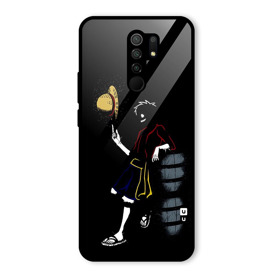 One Piece Luffy Style Glass Back Case for Redmi 9 Prime