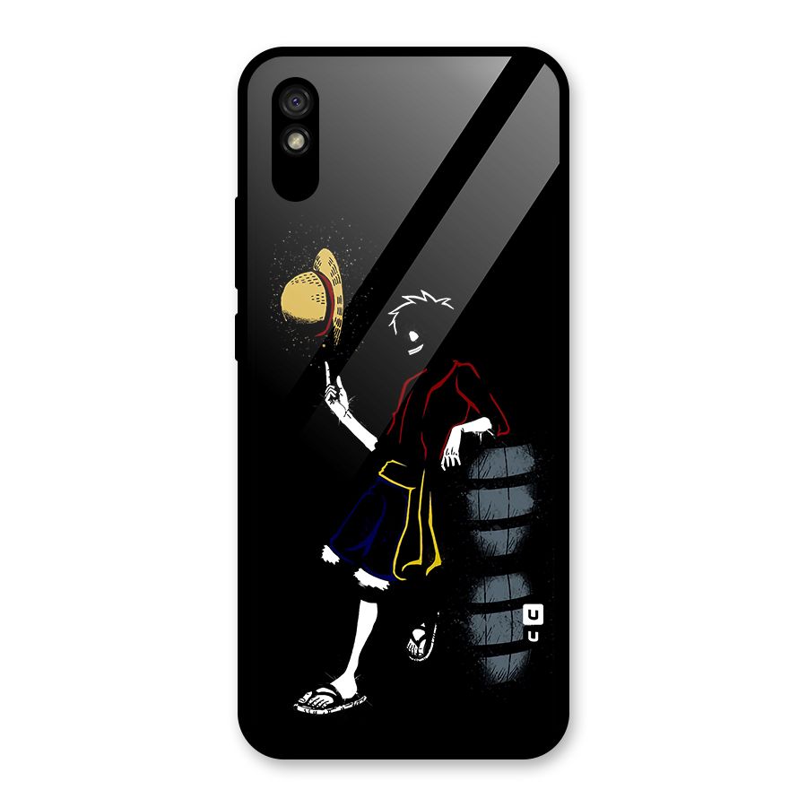 One Piece Luffy Style Glass Back Case for Redmi 9i