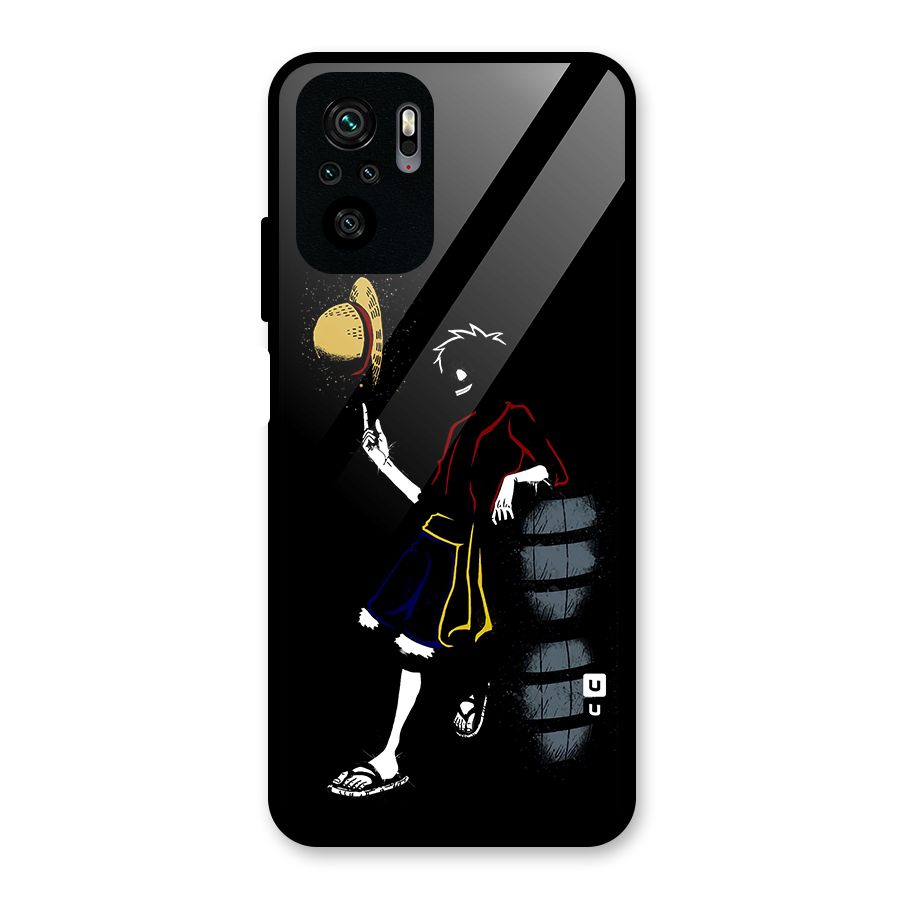 One Piece Luffy Style Glass Back Case for Redmi Note 10S