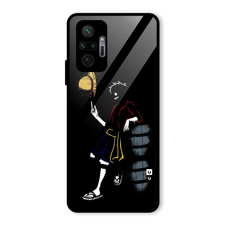 One Piece Luffy Style Glass Back Case for Redmi Note 10 Pro Max