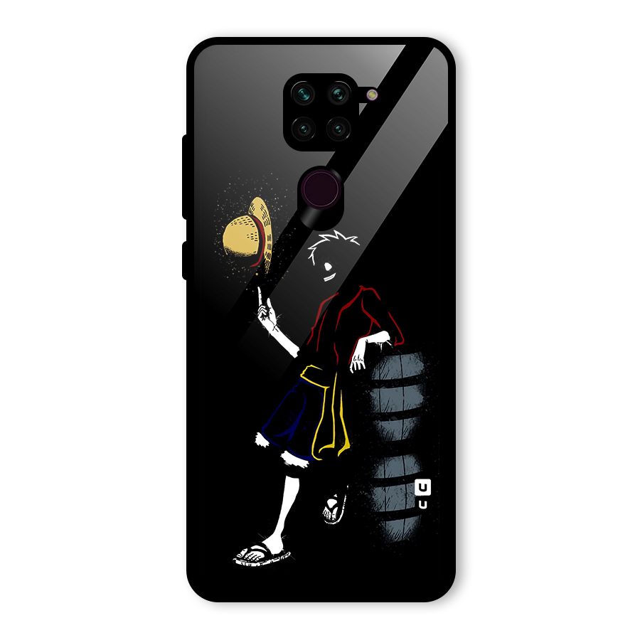 One Piece Luffy Style Glass Back Case for Redmi Note 9
