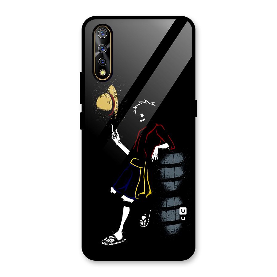 One Piece Luffy Style Glass Back Case for Vivo S1