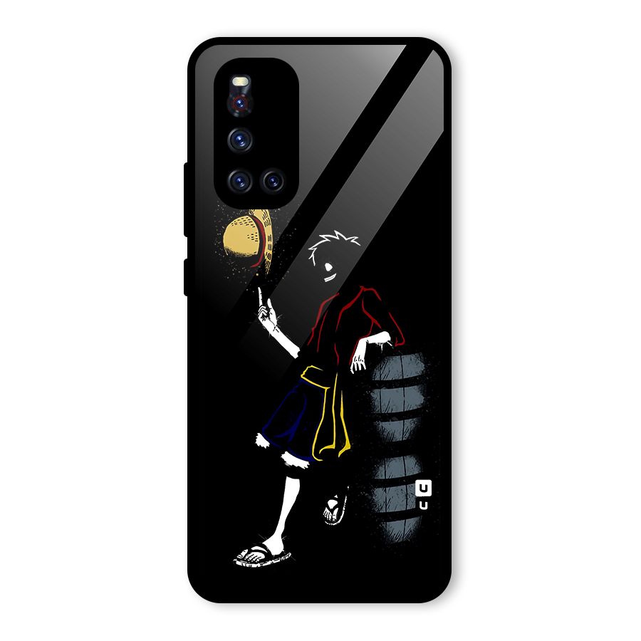 One Piece Luffy Style Glass Back Case for Vivo V19