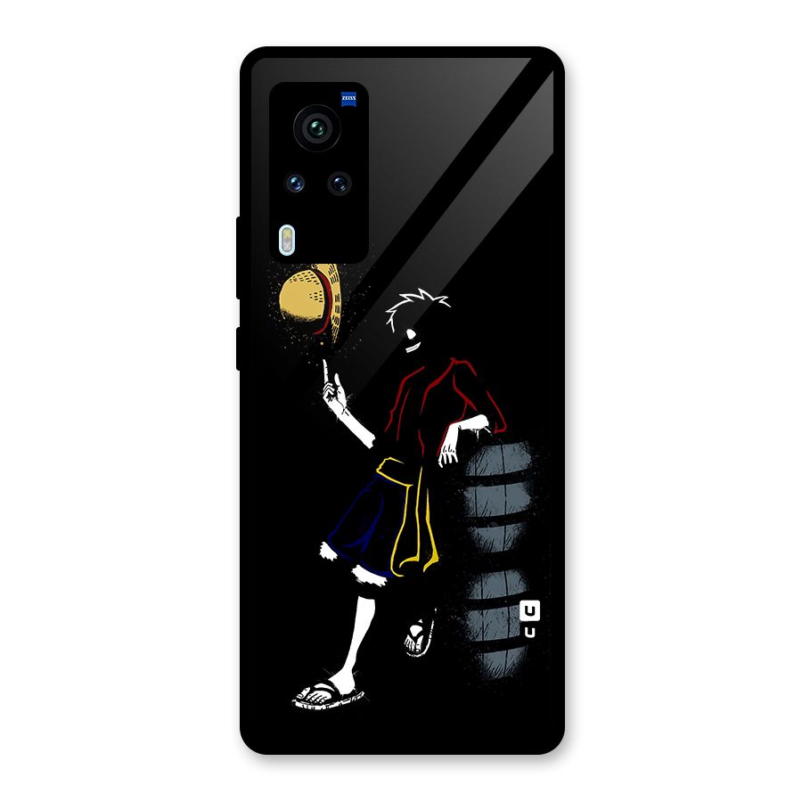 One Piece Luffy Style Glass Back Case for Vivo X60 Pro