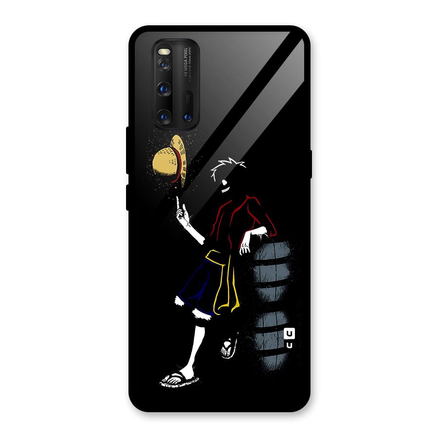 One Piece Luffy Style Glass Back Case for Vivo iQOO 3