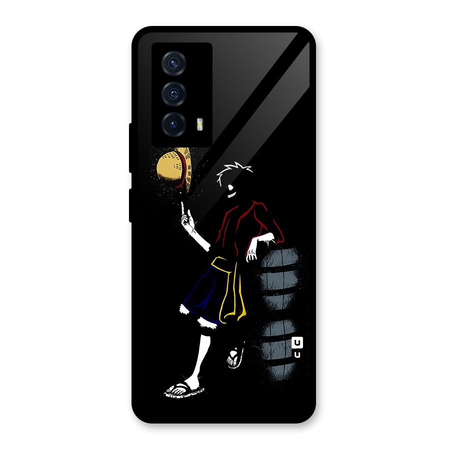 One Piece Luffy Style Glass Back Case for Vivo iQOO Z5