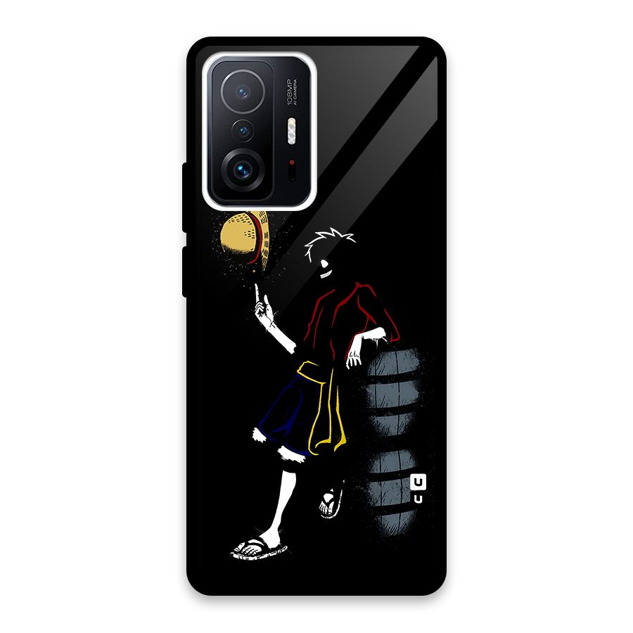 One Piece Luffy Style Glass Back Case for Xiaomi 11T Pro