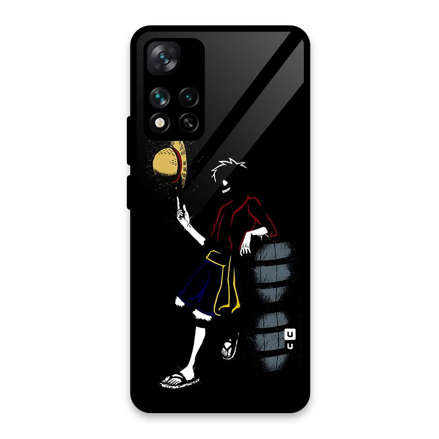 One Piece Luffy Style Glass Back Case for Xiaomi 11i 5G