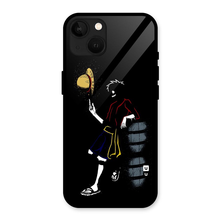 One Piece Luffy Style Glass Back Case for iPhone 13