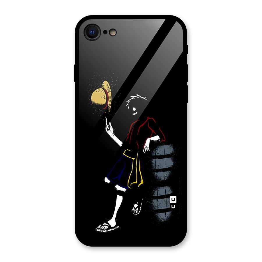 One Piece Luffy Style Glass Back Case for iPhone SE 2022
