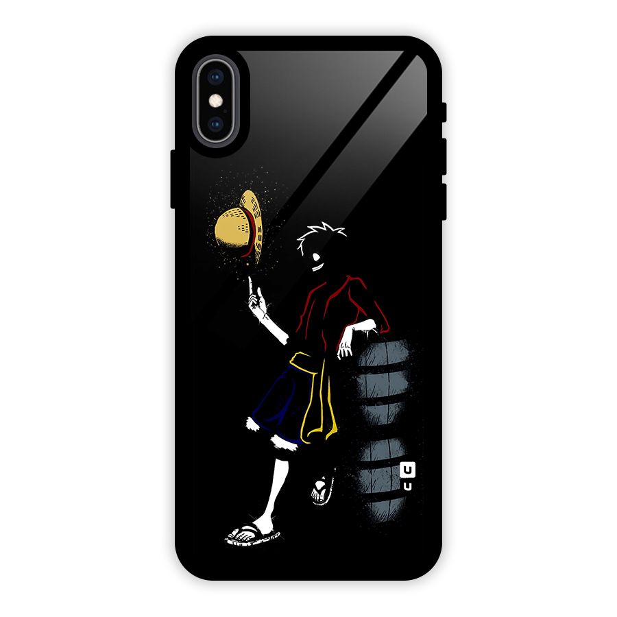 One Piece Luffy Style Glass Back Case for iPhone XS Max