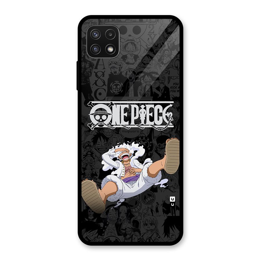 One Piece Manga Laughing Glass Back Case for Galaxy A22 5G