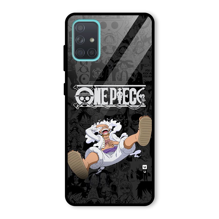 One Piece Manga Laughing Glass Back Case for Galaxy A71