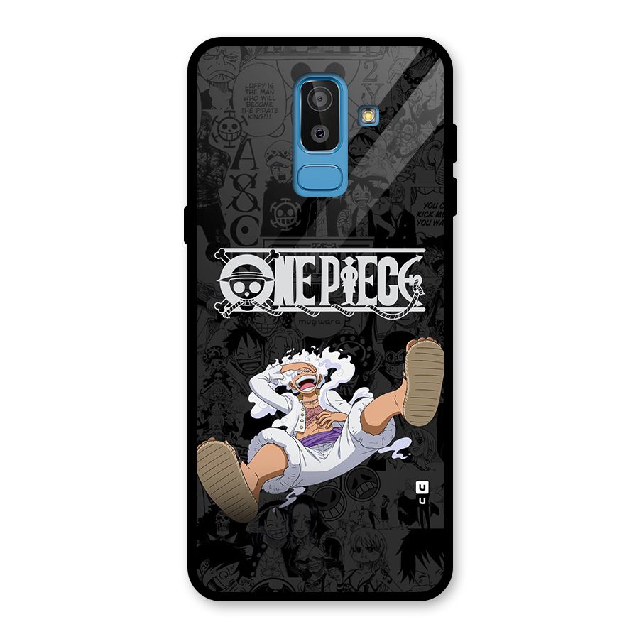 One Piece Manga Laughing Glass Back Case for Galaxy J8