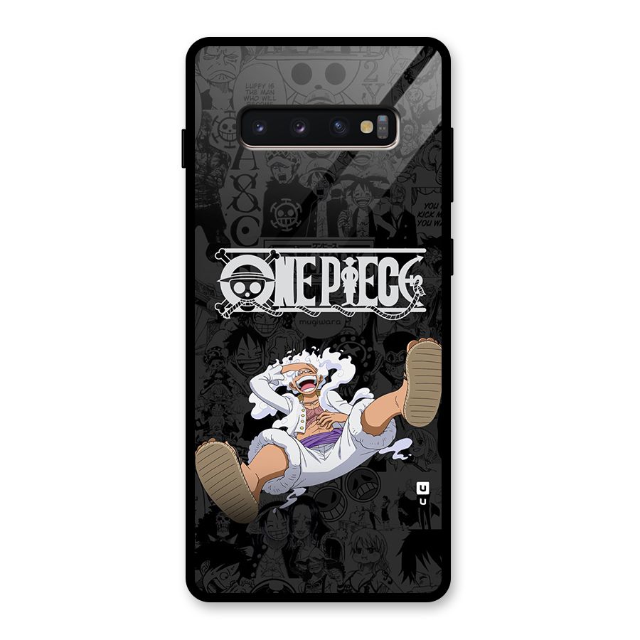 One Piece Manga Laughing Glass Back Case for Galaxy S10 Plus