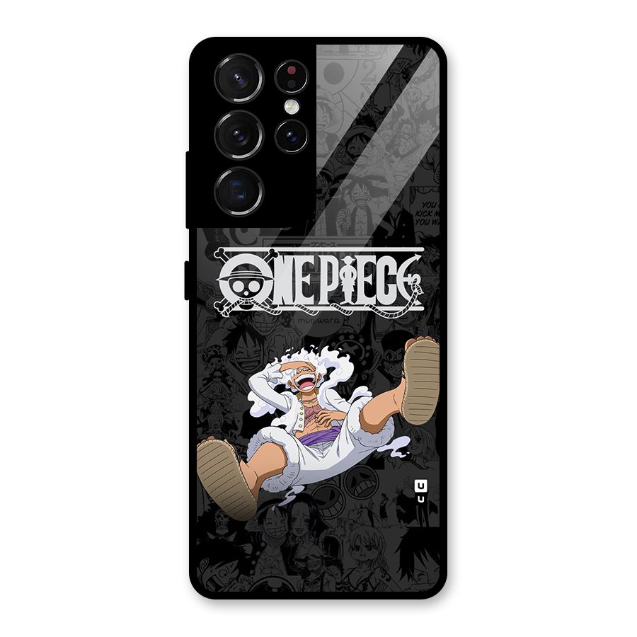 One Piece Manga Laughing Glass Back Case for Galaxy S21 Ultra 5G