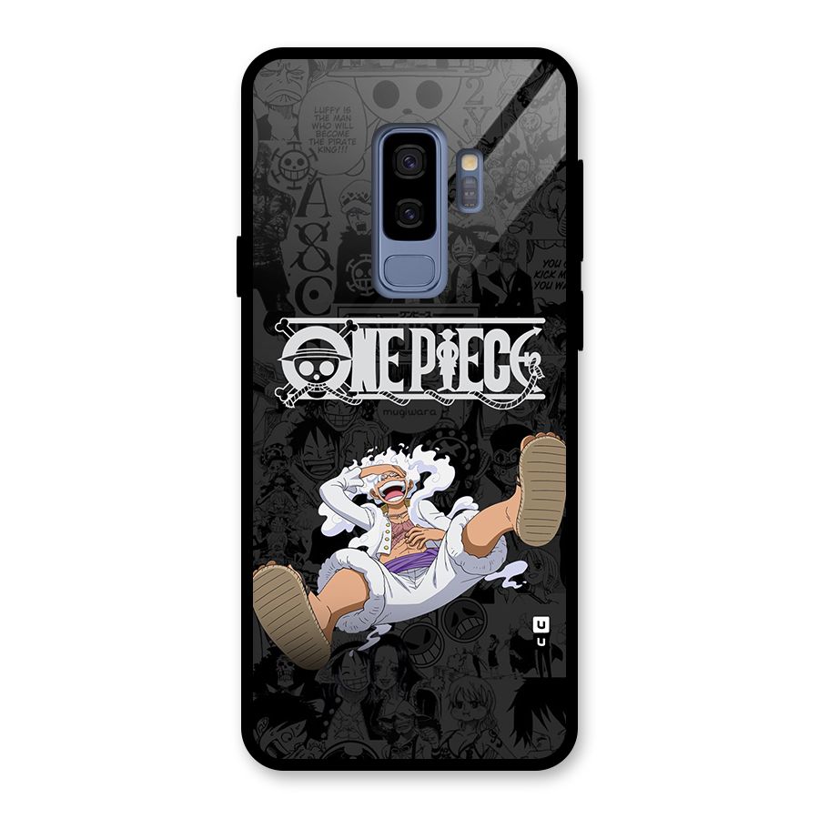 One Piece Manga Laughing Glass Back Case for Galaxy S9 Plus