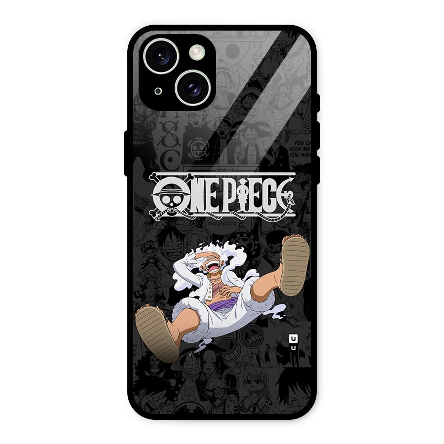 One Piece Manga Laughing Glass Back Case for iPhone 15 Plus