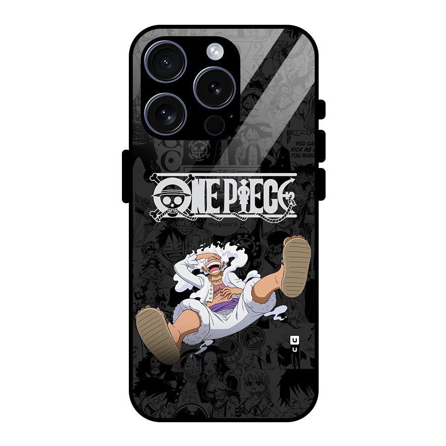One Piece Manga Laughing Glass Back Case for iPhone 15 Pro